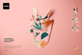 Pet Bandana Mockup Set Type 2 In 2020 Pet Bandana Creative Market Pets