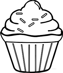 Kids love to savor it at any given time sometimes even forgetting the effect of excessive indulgence on their health and teeth. Simple Cupcake Coloring Page Easy Coloring Pages Cupcake Coloring Pages Cars Coloring Pages