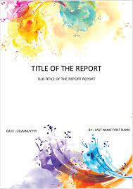 Cover Page Download Template For Ms Word Color Splashes Cover Cover Page Template Cover Page Template Word Cover Pages