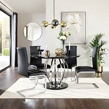 Black Dining Table Chairs Black Dining Sets Furniture And Choice