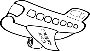 Digital scrapbook kits, clipart, digital paper, digital. Aereo Passeggeri Funny Airplane Black White Line Art Black And White Plane Clipart Full Size Png Download Seekpng