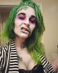 Beetlejuice Tim Burton Halloween Makeup Green Hair I M The Ghost With The Most Babe Beetlejuice Halloween Looks Halloween Hacks Green Hair