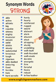 Synonym Words Strong English Vocabulary English Grammar Here