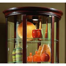 Find curved glass curio cabinet in canada | visit kijiji classifieds to buy, sell, or trade almost anything! Pulaski Preference 32 Inch Wide Half Round Curio Cabinet In Dark Wood 20858