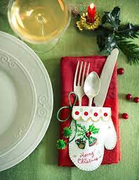 Diy Noel Fabriquer Un Porte Couverts En Papier Deco Noel Diy Facile Decoration Noel Fait Main Deco Table Noel
