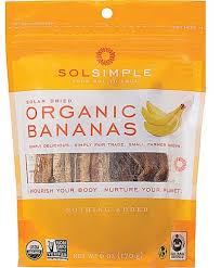 Sol Simple Organic Solar Dried Fruit Bananas 6 Oz Simple Organic Fruit Dried Bananas