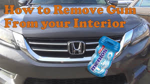 Is it possible to remove chewing gum from a car seat? How To Remove Gum From Your Car Interior Youtube