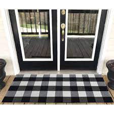 112m consumers helped this year. Cotton Buffalo Plaid Rugs Black And White Checkered Rug Welcome Door Mat 23 6 X51 2 Rug For Kitchen Carpet Bathroom Outdoor Porch Laundry Living Room Braided In 2021 Porch Rug Plaid Rug Front