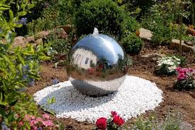 Wassersäule, wasserfall, kugelbrunnen sowie vieles mehr! Edelstahl Kugelbrunnen V2a Carlo 50cm Hochglanz Poliert P205 1