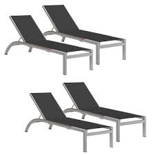 Aluminium white frame sunbed covered by microfeel, a white breathable fabric, easy to wash and weather resistant. Oxford Garden Argento Armless Chaise Lounge With Tekwood Vintage Side Rails Ninja Sling Set Of 4 Overstock 20228121