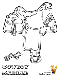 Toy story coloring pages] 7. Saddle Up Cowboy Picture Coloring Free Indians Hats Boots Horses