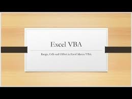 Range Cells And Offset Excel Macro Vba Youtube Excel Macros Excel Stamping Techniques
