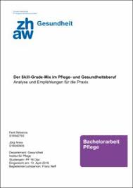 Der Skill Grade Mix Im Pflege Und Gesundheitsberuf Analyse Und Empfehlungen Fur Die Praxis