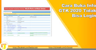Cara cetak info gtk terbaru sekaligus oleh operator dapodik sekolah pada laman data dikdasmes. Cara Buka Info Gtk 2020 Tidak Bisa Login Ij Com