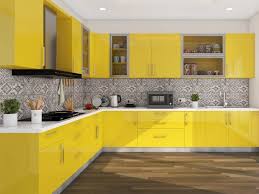 How i love the feel of this kitchen! Trooper Blue L Shaped Modular Kitchen India Homelane Modular Kitchen Design Modular Kitchen Designs L Shaped Modular Kitchen