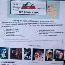 The cfa pet food bank generally operates on tuesdays from 4p.m. Puget Sound Pet Food Bank Home Facebook