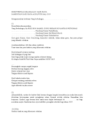 Ab halim bin hj hassan, pengetua smk permaisuri nur zahirah ke dalam dewan. Text Mc Hari Raya 2019