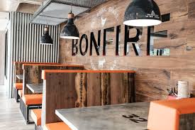 Bonfire Restaurant The Barbican Centre London Designed By Catering Design Group Rustic Restaurant Bonfire Restaurant Cafe Design