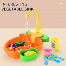 kids simulated kitchen sink set playing