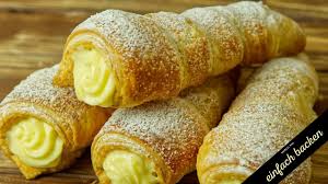 Vanille Cornet I Schillerlocken I Schaumrollen Rezept Youtube Schaumrollen Rezept Schillerlocken Einfach Backen