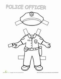 Police Paper Doll Paper Dolls Community Helper Community Helpers Preschool