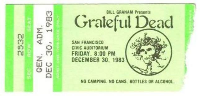 Grateful Dead Live at San Francisco Civic Auditorium on 1983-12-30 : Free  Download, Borrow, and Streaming : Internet Archive