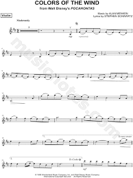 Colors Of The Wind Violin From Pocahontas Sheet Music Violin Solo In D Major Download Print Cello Sheet Music Clarinet Sheet Music Sheet Music