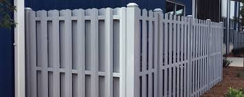 Shadow box fences, widely thought of as good neighbor fences, feature pickets on both sides of the fence rails so that the fence looks identical on both sides. Alumi Guard Fortress Security Aluminum Fences