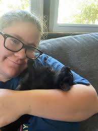 We also had a great foster fail/foster success today when little Canvas,  now Luci, was adopted by a member of her foster family. 😻