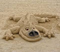 17 Sand Sculptures That Will Tickle Your Funny Bone Sand Art Sand Sculptures Beach Sand Art