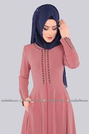 Moda Selvim Nakis Detay Ferace Mds2052 S Koyu Pudra Fashion Hijab Fashion Hijab