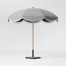 Black And White Outdoor Umbrella With Lights Pin On Backyard Project