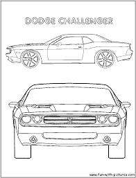 Dodge challenger engines have a power of 250 to 425 hp and a capacity of 3518 to 6059 cc. Dodge Challenger Coloring Page