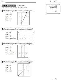 Slope Quiz Editable This Slope Quiz Covers Finding Slope From Graphs From Tables From Sets Of Coordinate Pairs A Finding Slope Algebra Fun Sorting Activity