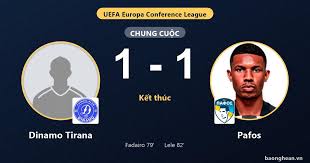 Dinamo Tirana shared the points at Elbasan Arena after Pafos equalized 1-1.