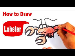 Draw the head of the lobster by making an upside down teardrop. How To Draw A Lobster Cute Art Easy Pictures To Draw