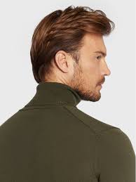 Hugo Rollkragenpullover San Thomas-M 50474174 Grün Slim Fit