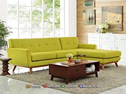Garansi gratis ongkir cicilan 0% sofa bed murah di icreate.id Harga Sofa Minimalis Retro Jepara Exclusive Yellow Lemon Mf247