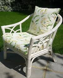 Cream Wicker Bamboo Chair With Beautiful Floral Cushions Etsy Bamboo Chair Floral Cushions Chair