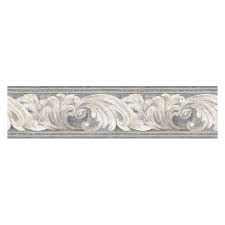 Find the right decoration and. Home Garden Silver Wallpaper Border Roll Scroll Molding Moulding Home Depot Interior Ideas Home Improvement