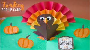 This card has a twist to make your life easier, saving you a trip to the post office. Diy Thanksgiving Turkey Pop Up Card Youtube