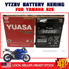 Check fzs 25 specifications, mileage, images, 2 variants, 4 colours and read 145 user reviews. Yamaha R25 Battery Ytz8v 100 Original Shopee Malaysia