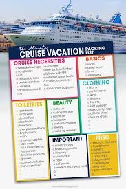 Cruise Vacation Packing List Free Printable Download Cruise Packing Checklist Packing List For Cruise Packing For A Cruise