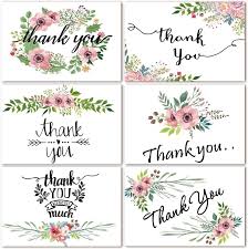 These note card design templates are 100% customizable. 48 Floral Thank You Cards For Your Wedding Greenery Baby Shower Decorations Business Anniversary Bridal Shower Graduation And Engagement Watercolor Blank Notes Cards With Brown Envelopes And Thank You Stickers Buy Online In