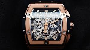 A rainbow of gemstones encrusts its gold case, and it comes on an equally colorful leather strap. Hands On With The Hublot Spirit Of Big Bang King Gold Blue Youtube