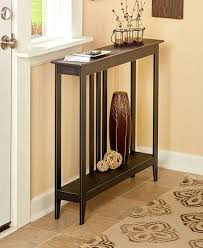Slim Space Saver Accent Table Wooden Narrow Hallway Entry Sofa Storage Black White Red Accent Table Entryway Decor Space Saving Table