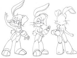 Sally acorn coloring pages template. Bunnie Sheet By Ccn Sally Acorn On Deviantart