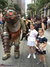 Bioshock Big Daddy Costume Bioshock Big Daddy And Little Sisters Halloween Costume Contest At Costume Works Com In 2020 Halloween Costume Contest Sister Halloween Costumes Sister Costumes