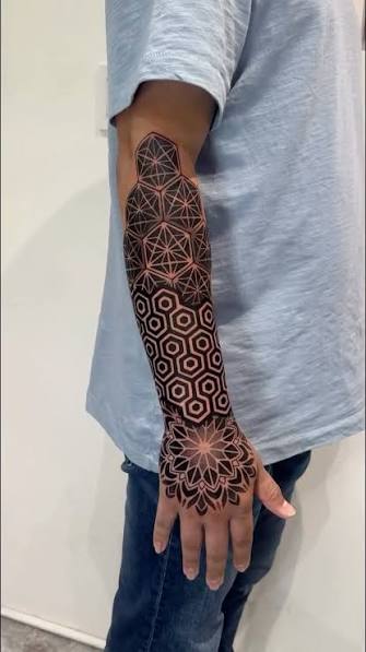 Sacred Geometry Sleeve Tattoos For Men