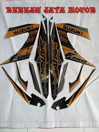 Inspirasi desain stripping body satria fu. Striping Satria Fu 2014 Full Body Hitam Corak Gold Satria Fu Facelift Lazada Indonesia